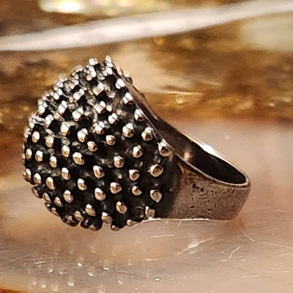 Sterling Silver Armadillo Bubble Ring. - image 1